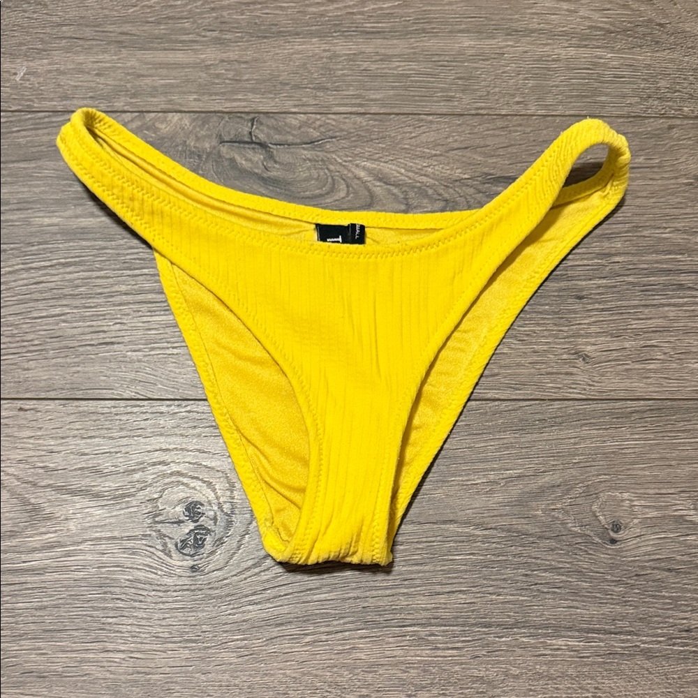 triangl swimwear Yellow Ribbed Bikini Bottom